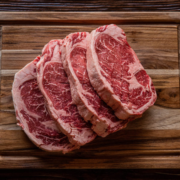 14 oz Premium Boneless Ribeye (12 steaks, 10.5 lb average)